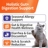 HEYISME Cat Probiotic Chews for Gut and Immune Health 120 Masticables