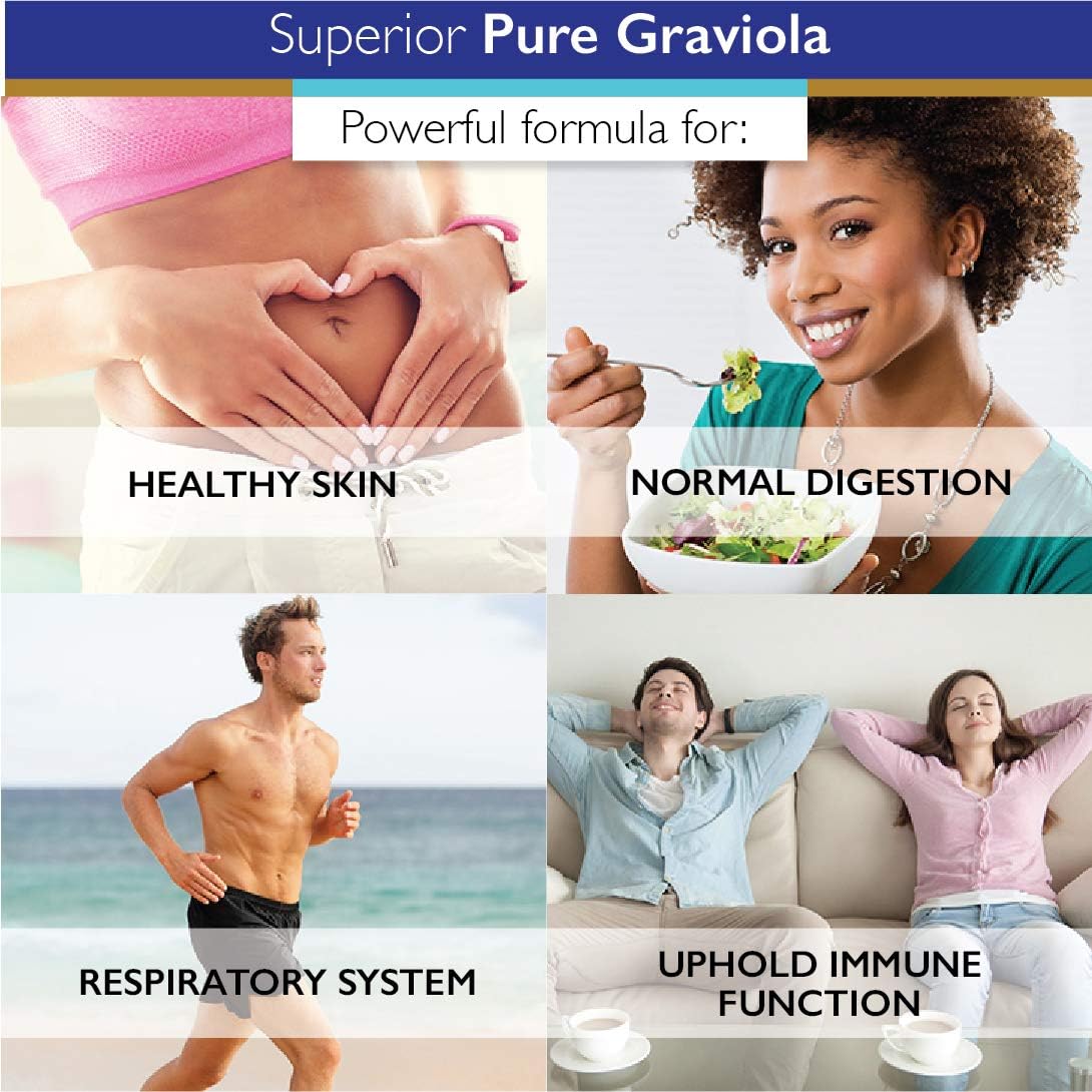 Superior Labs Pure Natural Graviola 1200Mg. 120 Capsulas