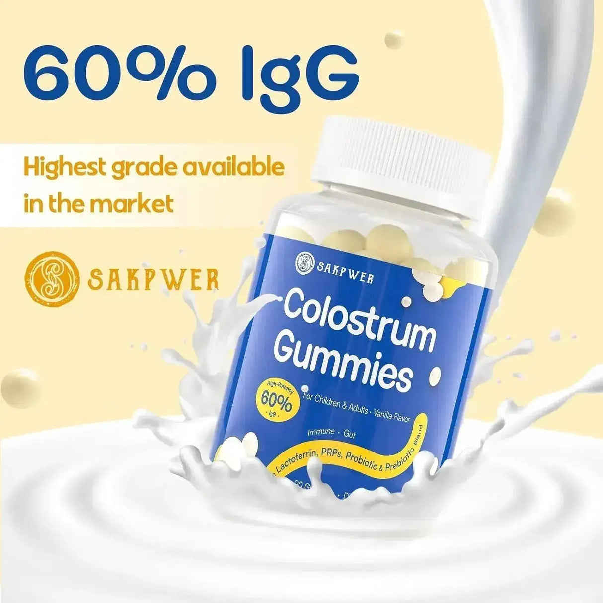 SAKPWER - Sakpwer Bovine Colostrum 60% IgG Gummies 90 Gomitas 2 Pack - The Red Vitamin MX - Suplementos Alimenticios - {{ shop.shopifyCountryName }}