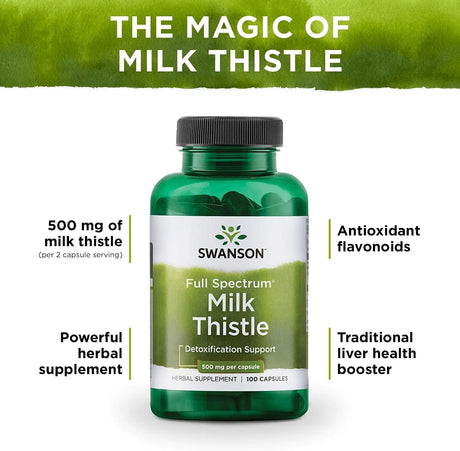 SWANSON - Swanson Milk Thistle 500Mg. 100 Capsulas 2 Pack - The Red Vitamin MX - Suplementos Alimenticios - {{ shop.shopifyCountryName }}