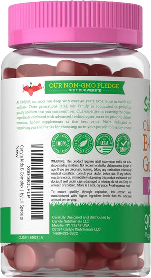 CARLYLE - Carlyle Kids B Complex Gummies Peach Raspberry Flavor 90 Gomitas - The Red Vitamin MX - Suplementos Alimenticios - {{ shop.shopifyCountryName }}