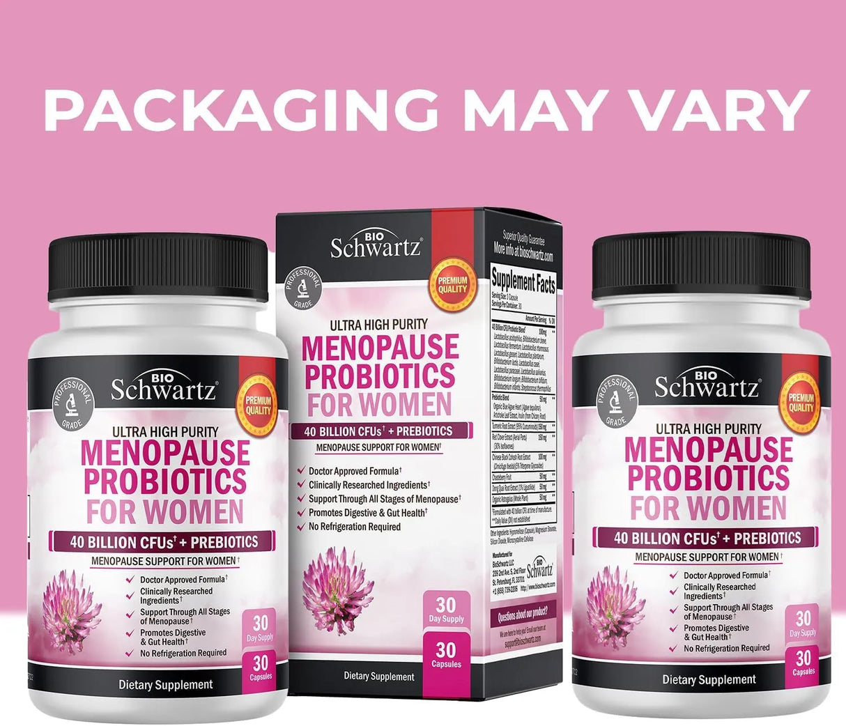 BIO SCHWARTZ - BioSchwartz Menopause Probiotics for Women 30 Capsulas - The Red Vitamin MX - Suplementos Alimenticios - {{ shop.shopifyCountryName }}