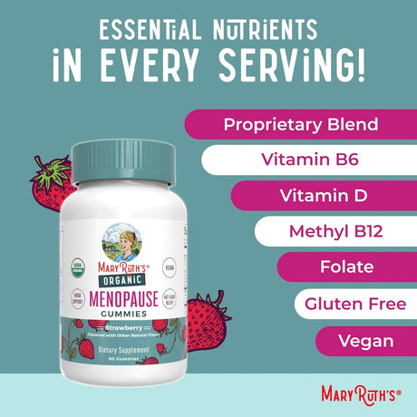 MARY RUTH ORGANICS - MaryRuth's Organic Menopause Gummies 60 Gomitas - The Red Vitamin MX - Suplementos Alimenticios - {{ shop.shopifyCountryName }}