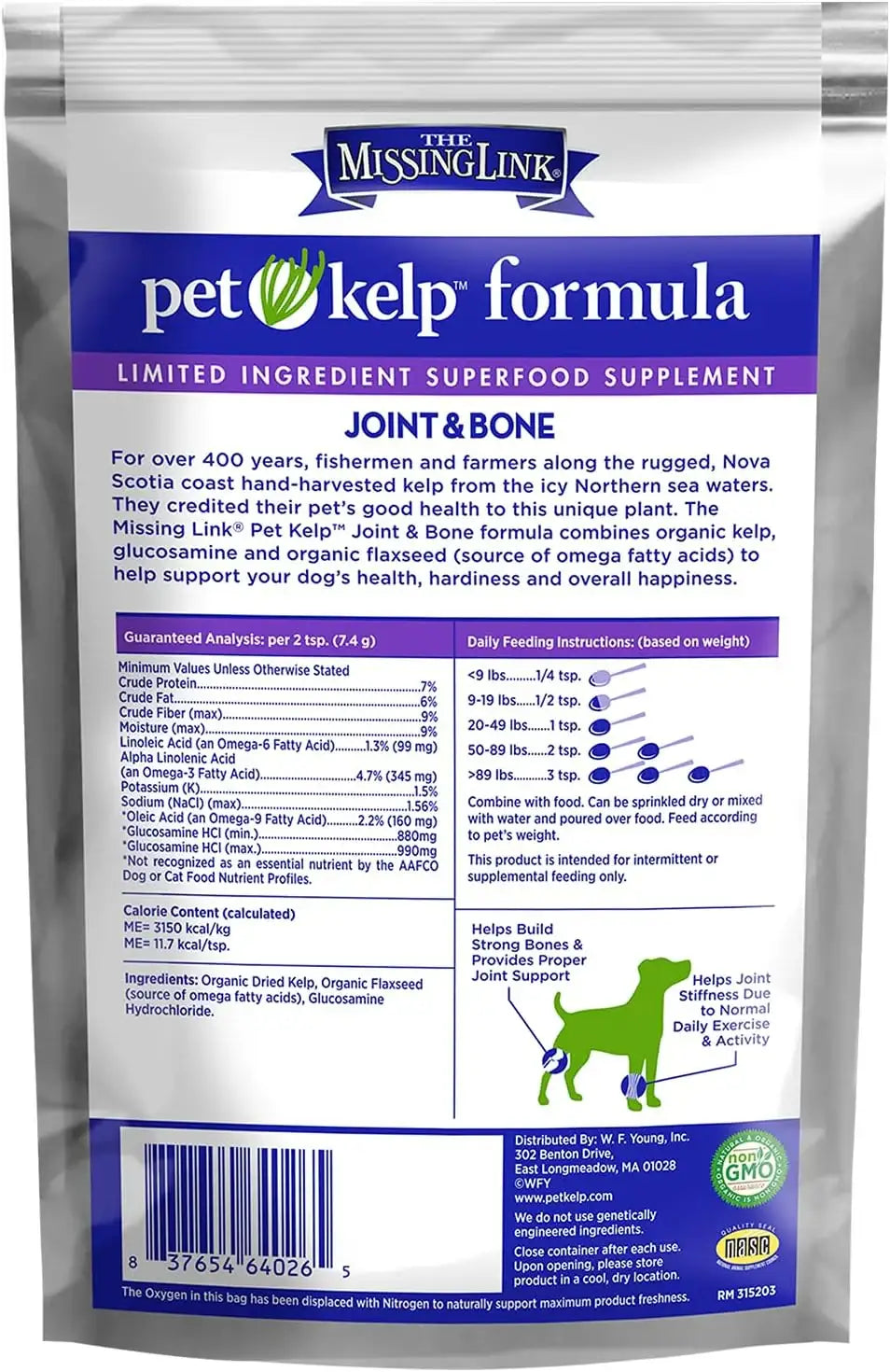 THE MISSING LINK - The Missing Link Pet Kelp Canine Joint & Bone 227Gr. - The Red Vitamin MX - Cuidado De Cadera Y Articulaciones Para Perros - {{ shop.shopifyCountryName }}