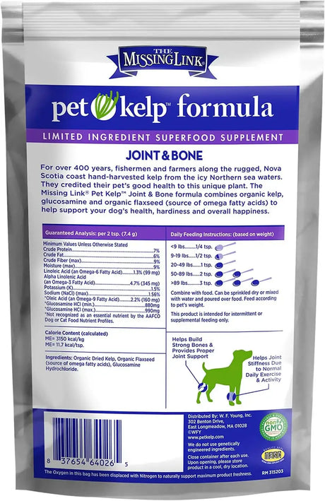 THE MISSING LINK - The Missing Link Pet Kelp Canine Joint & Bone 227Gr. - The Red Vitamin MX - Cuidado De Cadera Y Articulaciones Para Perros - {{ shop.shopifyCountryName }}