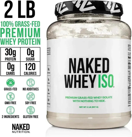 NAKED NUTRITION - Naked Whey Isolate Protein Grass-Fed Protein Unflavored 907Gr. - The Red Vitamin MX - Suplementos Alimenticios - {{ shop.shopifyCountryName }}