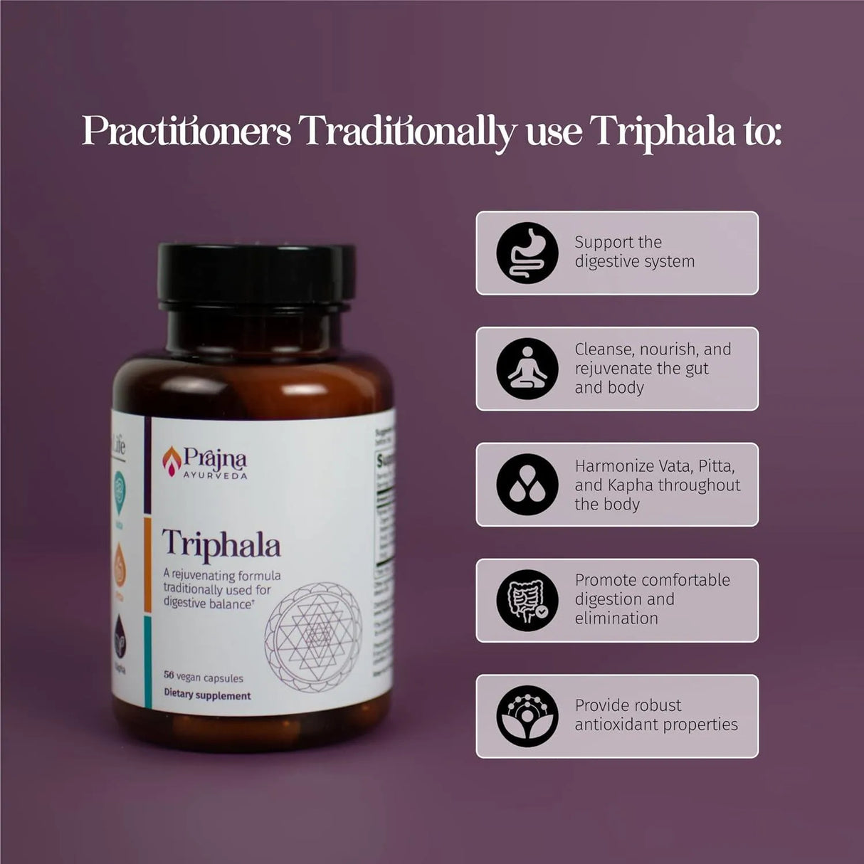 HEALTHY DIRECTIONS - Dr. Chaudhary’s Prajna Ayurveda Triphala 56 Capsulas - The Red Vitamin MX - Suplementos Alimenticios - {{ shop.shopifyCountryName }}