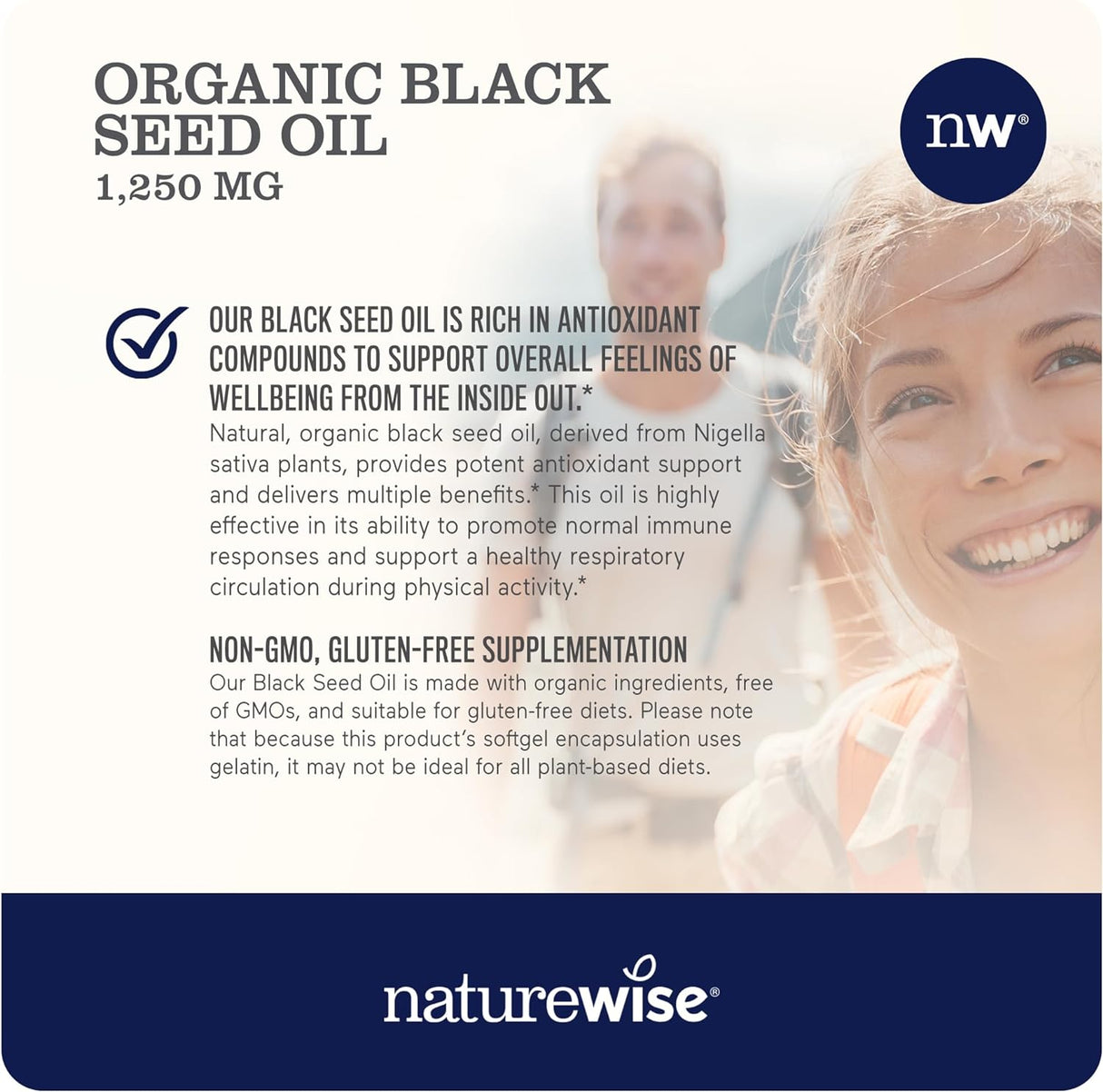 NatureWise Black Seed Oil 1250Mg. 60 Capsulas Blandas