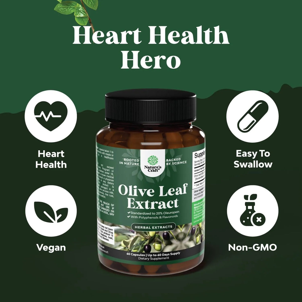 NATURES CRAFT - Natures Craft Olive Leaf Extract 60 Capsulas - The Red Vitamin MX - Suplementos Alimenticios - {{ shop.shopifyCountryName }}