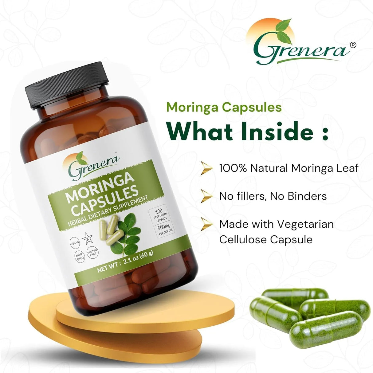 GRENERA - Grenera Moringa 500Mg. 120 Capsulas - The Red Vitamin MX - Suplementos Alimenticios - {{ shop.shopifyCountryName }}