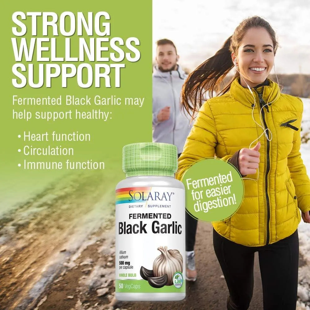 SOLARAY - SOLARAY Fermented Black Garlic 500Mg. 50 Capsulas - The Red Vitamin MX - Suplementos Alimenticios - {{ shop.shopifyCountryName }}