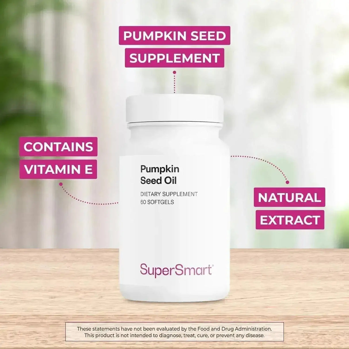 SUPER SMART - Supersmart Pumpkin Seed Oil 1000Mg. 60 Capsulas Blandas - The Red Vitamin MX - Suplementos Alimenticios - {{ shop.shopifyCountryName }}