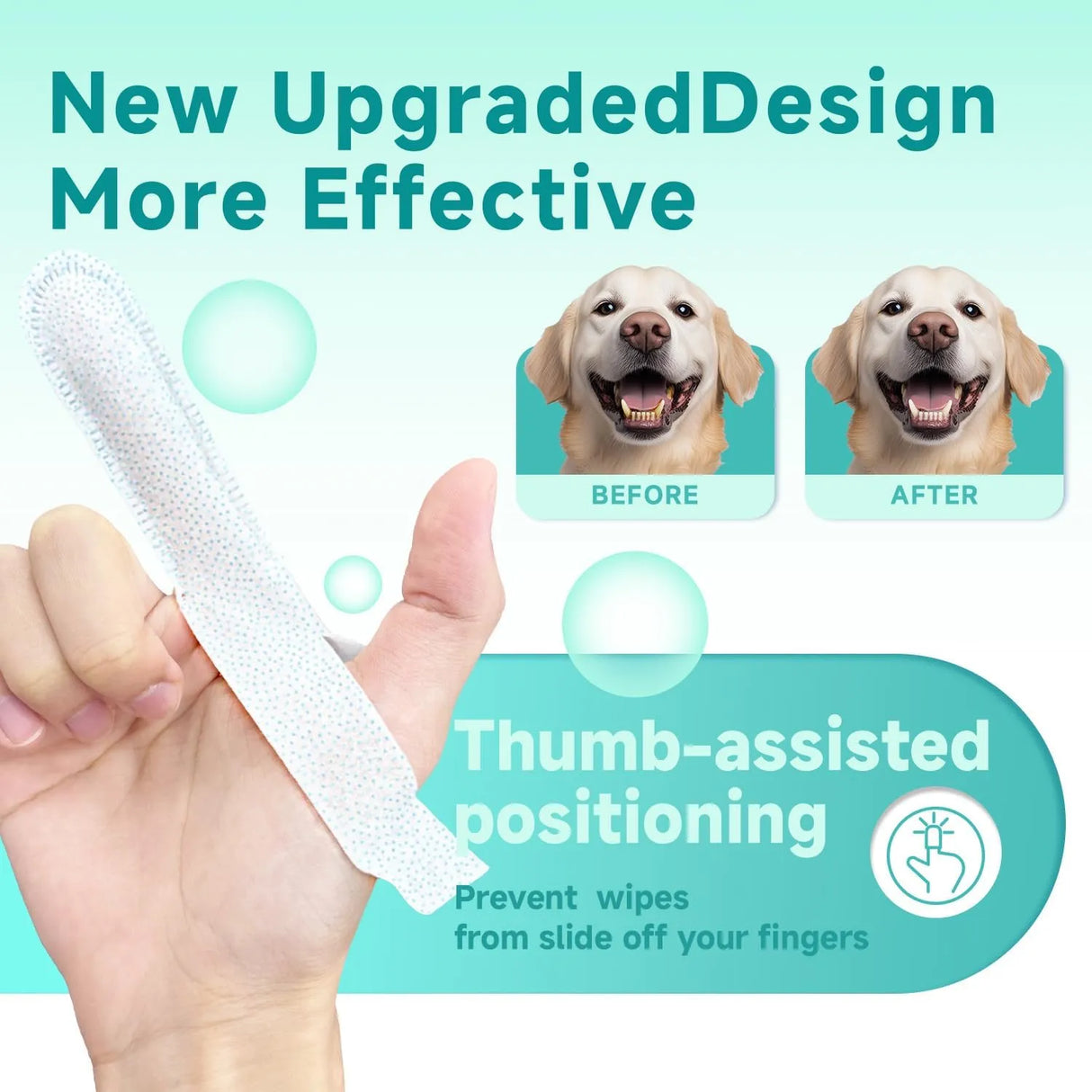 LULUMONSTER - LULUMONSTER Pet Dental Finger Wipes for Dogs & Cats Mint 50 Toallitas - The Red Vitamin MX - Cuidado Dental Para Perros - {{ shop.shopifyCountryName }}