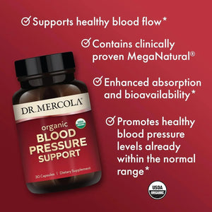 DR MERCOLA - Dr. Mercola Organic Blood Pressure Support 30 Capsulas - The Red Vitamin MX - Suplementos Alimenticios - {{ shop.shopifyCountryName }}