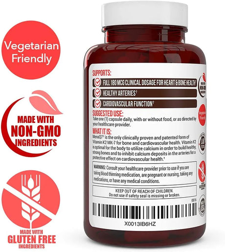 TRUEVANTAGE NUTRITION - Truevantage Nutrition Vitamin K2 D3 60 Capsulas - The Red Vitamin MX - Suplementos Alimenticios - {{ shop.shopifyCountryName }}