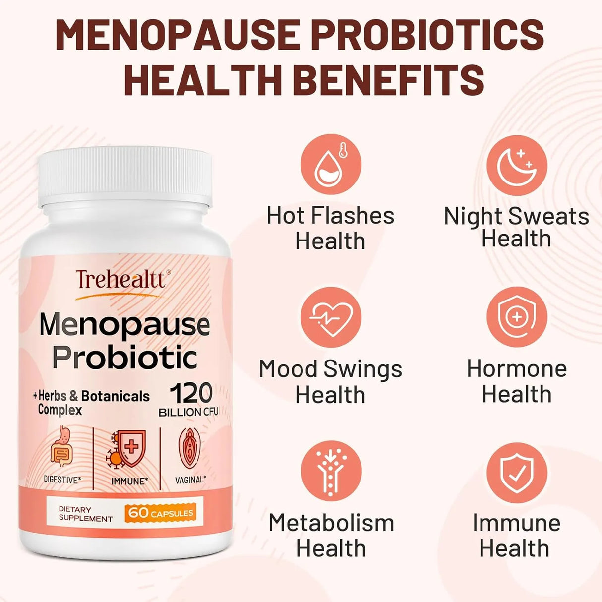 TREHEALTT - Trehealtt Menopause Probiotic 60 Capsulas - The Red Vitamin MX - Suplementos Alimenticios - {{ shop.shopifyCountryName }}