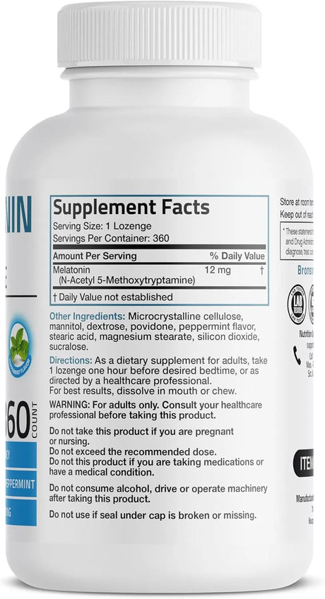 BRONSON - Bronson Melatonin 12Mg. Fast Dissolve 360 Tabletas - The Red Vitamin MX - Suplementos Alimenticios - {{ shop.shopifyCountryName }}