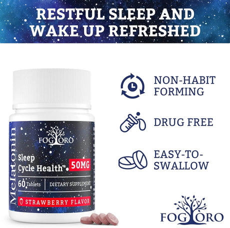 FOGORO - Fogoro Powerful Melatonin 50Mg. 60 Tabletas 2 Pack - The Red Vitamin MX - Suplementos Alimenticios - {{ shop.shopifyCountryName }}