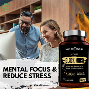 MOTHER NATURE - Mother Nature Organic Black Maca Root Extract 180 Capsulas - The Red Vitamin MX - Suplementos Alimenticios - {{ shop.shopifyCountryName }}