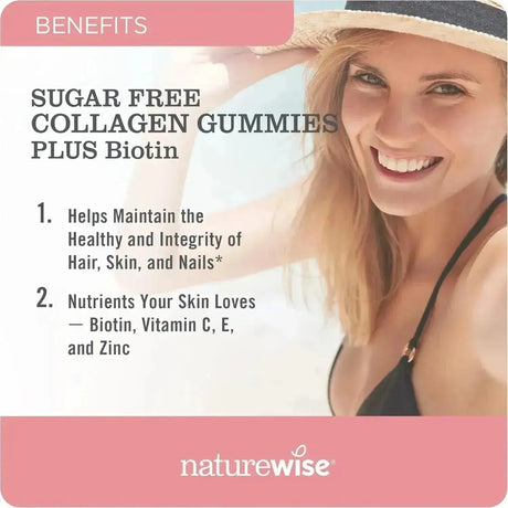 NATUREWISE - NatureWise Sugar-Free Hydrolyzed Collagen Peptide Gummies 60 Gomitas - The Red Vitamin MX - Suplementos Alimenticios - {{ shop.shopifyCountryName }}