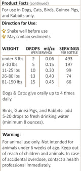 Amber NaturalZ Vibactra Immune Support Herbal Supplement for Dogs 1 Fl.Oz.
