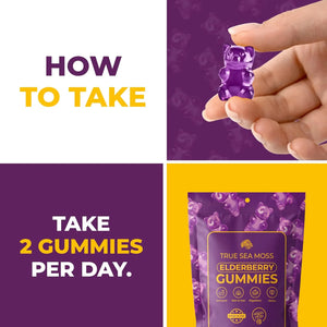 TRUESEAMOSS - TrueSeaMoss Elderberry Gummies with Irish Sea Moss 60 Gomitas - The Red Vitamin MX - Suplementos Alimenticios - {{ shop.shopifyCountryName }}