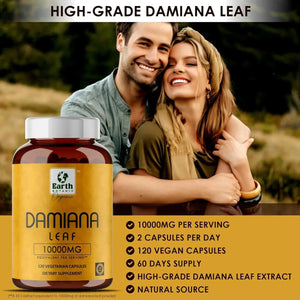 EARTH BOTANIC ORGANIC - Earth BOTANIC Organic Damiana Leaf Extract 10:1 120 Capsulas - The Red Vitamin MX - Suplementos Alimenticios - {{ shop.shopifyCountryName }}