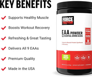 FORCE FACTOR - Force Factor Essential Amino Acids 30 Servicios Cherry Limeade 294Gr. - The Red Vitamin MX - Suplementos Alimenticios - {{ shop.shopifyCountryName }}