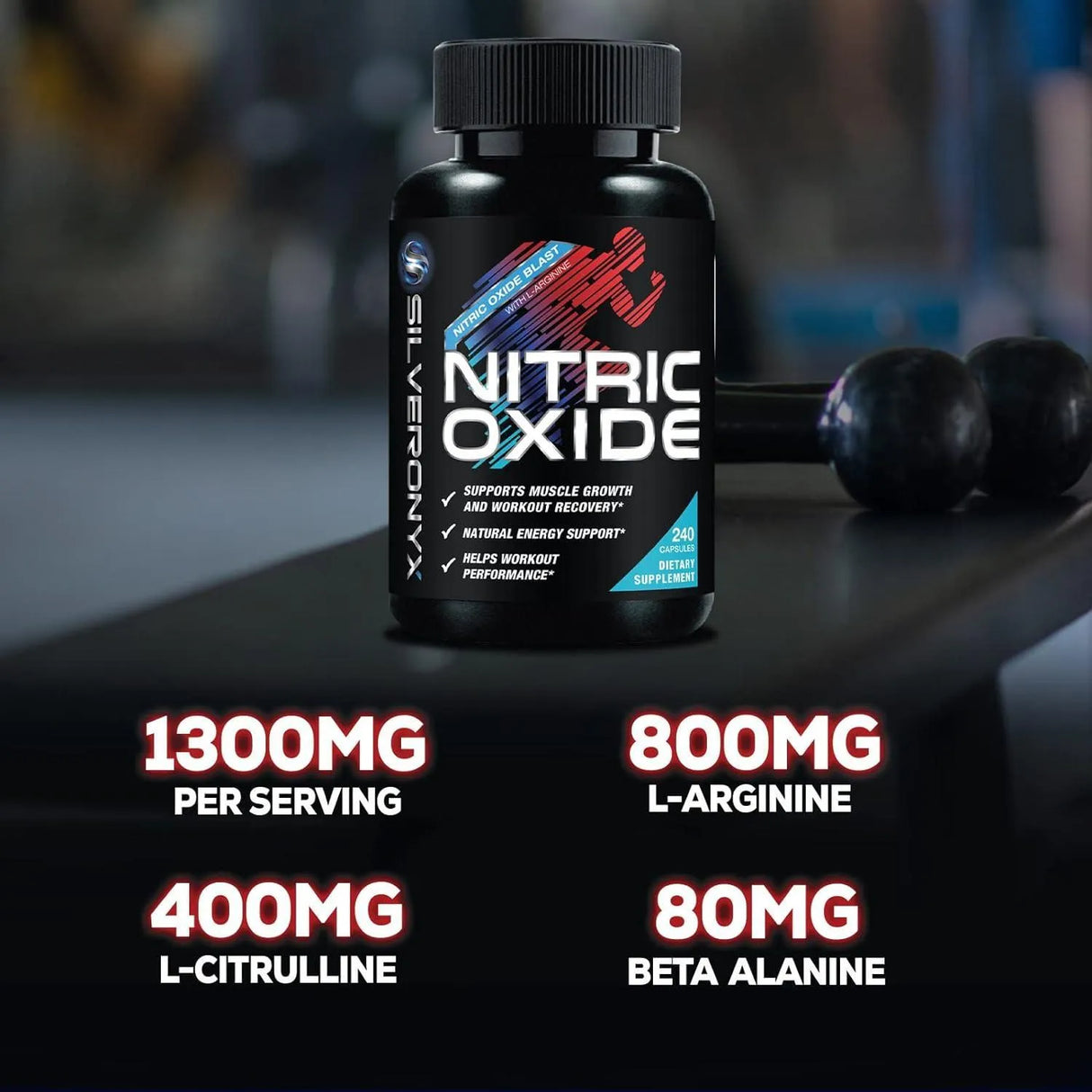 SILVERONYX - SILVERONYX Extra Strength Nitric Oxide 240 Capsulas - The Red Vitamin MX - Suplementos Alimenticios - {{ shop.shopifyCountryName }}