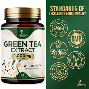 NATURE'S NUTRITION - Nature's Nutrition Green Tea Extract 1000Mg. 60 Capsulas - The Red Vitamin MX - Suplementos Alimenticios - {{ shop.shopifyCountryName }}