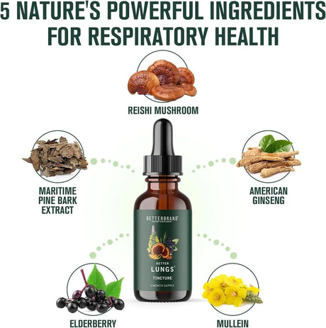 BETTERBRAND - Betterbrand BetterLungs Tincture 60Ml. - The Red Vitamin MX - Suplementos Alimenticios - {{ shop.shopifyCountryName }}