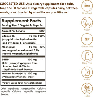 Solgar 5-HTP 100Mg. 90 Capsulas - The Red Vitamin MX - Suplementos Alimenticios - SOLGAR