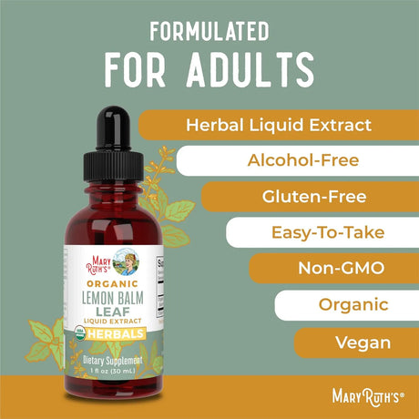 MARY RUTH ORGANICS - MaryRuth Organics Lemon Balm Leaf 30Ml. - The Red Vitamin MX - Suplementos Alimenticios - {{ shop.shopifyCountryName }}