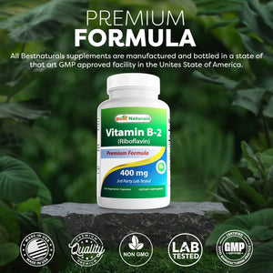BEST NATURALS - Best Naturals Vitamin B2 400Mg. 120 Capsulas - The Red Vitamin MX - Suplementos Alimenticios - {{ shop.shopifyCountryName }}