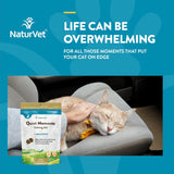NaturVet Quiet Moments Calming Aid Cat Supplement Plus Melatonin 50 Masticables