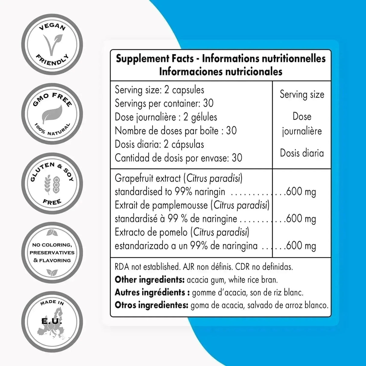 SUPER SMART - Supersmart Grapefruit Extract 600Mg. 60 Capsulas - The Red Vitamin MX - Suplementos Alimenticios - {{ shop.shopifyCountryName }}
