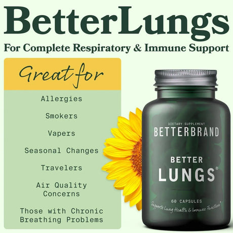 BETTERBRAND - Betterbrand BetterLungs Daily Respiratory Health 60 Capsulas 2 Pack - The Red Vitamin MX - Suplementos Alimenticios - {{ shop.shopifyCountryName }}