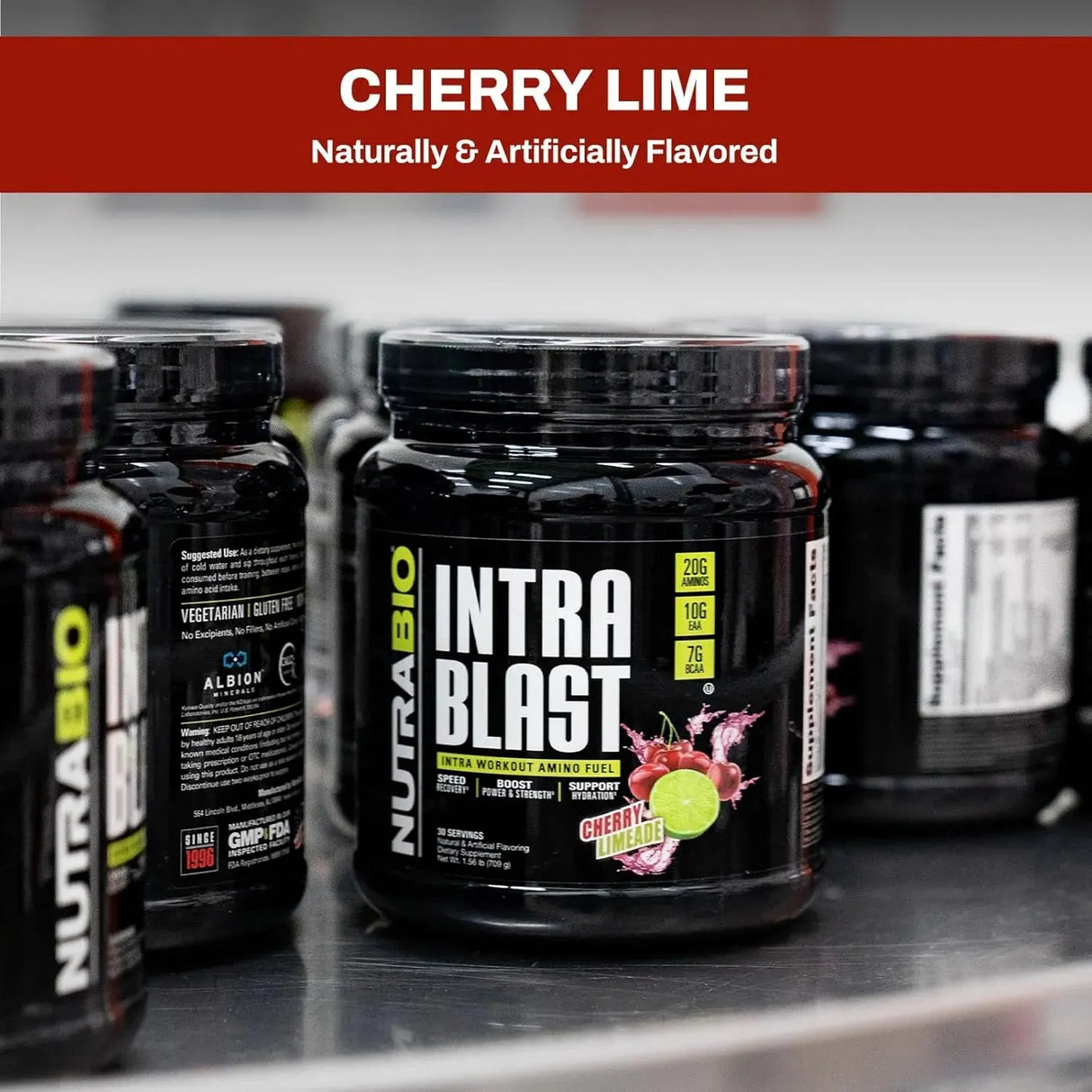 NUTRABIO - NutraBio Intra Blast BCAA EAA 30 Servicios Cherry Limeade 709Gr. - The Red Vitamin MX - Suplementos Alimenticios - {{ shop.shopifyCountryName }}