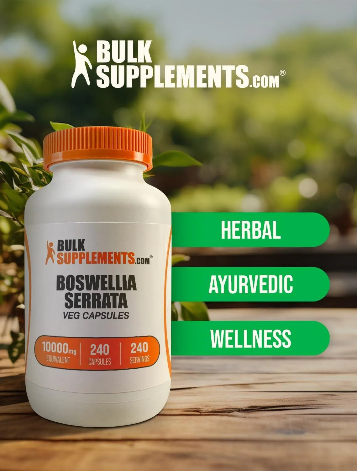 BULK SUPPLEMENTS - Bulk Supplements Boswellia Serrata Extract 10,000Mg. 240 Capsulas - The Red Vitamin MX - Suplementos Alimenticios - {{ shop.shopifyCountryName }}