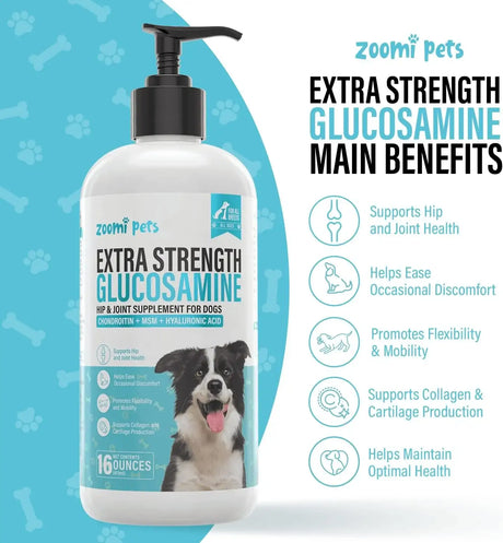 ZOOMI PETS - Zoomi Pets Liquid Glucosamine for Dogs 16 Fl.Oz. - The Red Vitamin MX - Cuidado De Cadera Y Articulaciones Para Perros - {{ shop.shopifyCountryName }}