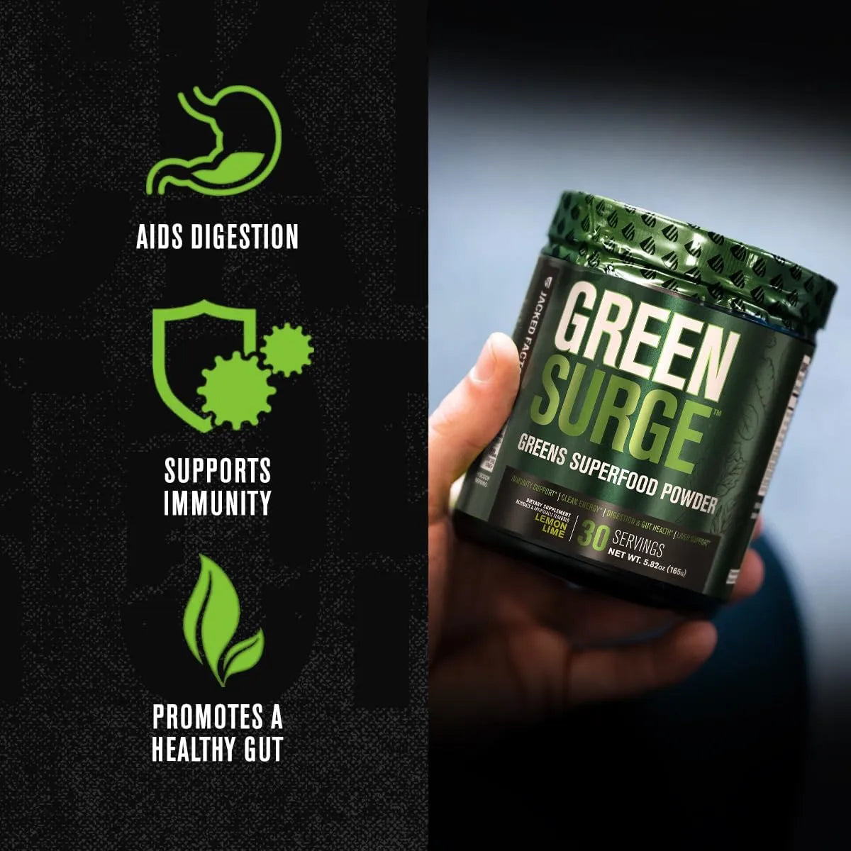 JACKED FACTORY - Jacked Factory Green Surge Green Superfood Powder 30 Servicios Sour Apple 171Gr. - The Red Vitamin MX - Suplementos Alimenticios - {{ shop.shopifyCountryName }}