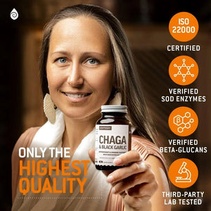 ECOSH - Ecosh Real Wild Chaga Mushroom & Aged Black Garlic Powder 90 Capsulas - The Red Vitamin MX - Suplementos Alimenticios - {{ shop.shopifyCountryName }}