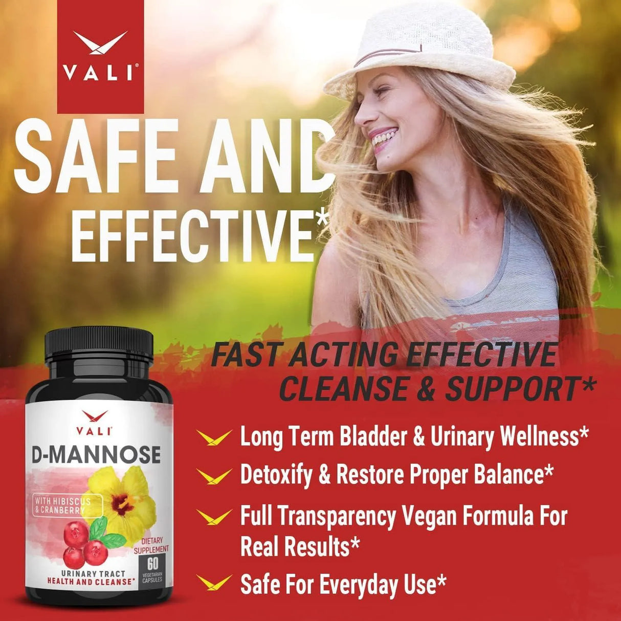 VALI - VALI D-Mannose 1000Mg. 60 Capsulas - The Red Vitamin MX - Suplementos Alimenticios - {{ shop.shopifyCountryName }}