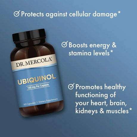 DR MERCOLA - Dr. Mercola Ubiquinol 150Mg. 90 Capsulas - The Red Vitamin MX - Suplementos Alimenticios - {{ shop.shopifyCountryName }}