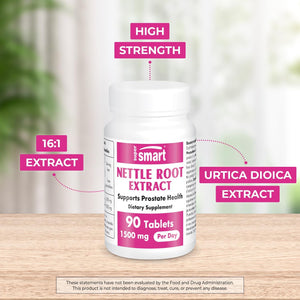 SUPERSMART - Supersmart Stinging Nettle Root Extract 1500Mg. 90 Tabletas - The Red Vitamin MX - Suplementos Alimenticios - {{ shop.shopifyCountryName }}