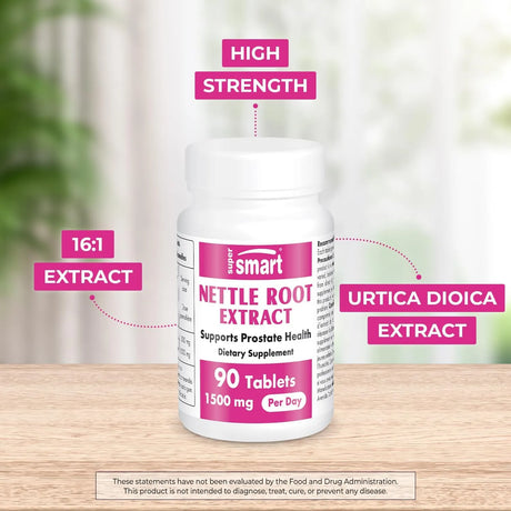SUPERSMART - Supersmart Stinging Nettle Root Extract 1500Mg. 90 Tabletas - The Red Vitamin MX - Suplementos Alimenticios - {{ shop.shopifyCountryName }}