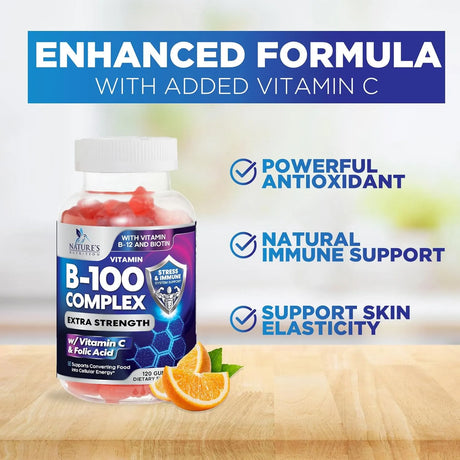 NATURE'S NUTRITION - Nature's Nutrition B-100 Complex Gummy 120 Gomitas - The Red Vitamin MX - Suplementos Alimenticios - {{ shop.shopifyCountryName }}