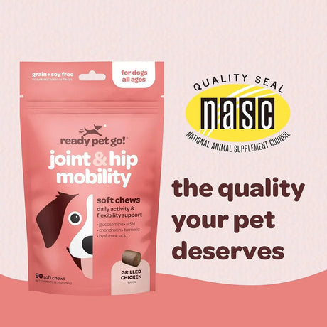 READY PET GO - Ready Pet Go! Hip and Joint Chews for Dogs 90 Masticables - The Red Vitamin MX - Cuidado De Cadera Y Articulaciones Para Perros - {{ shop.shopifyCountryName }}
