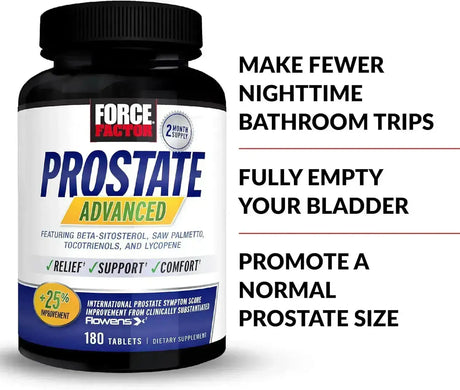 FORCE FACTOR - FORCE FACTOR Prostate Advanced 180 Tabletas - The Red Vitamin MX - Suplementos Alimenticios - {{ shop.shopifyCountryName }}