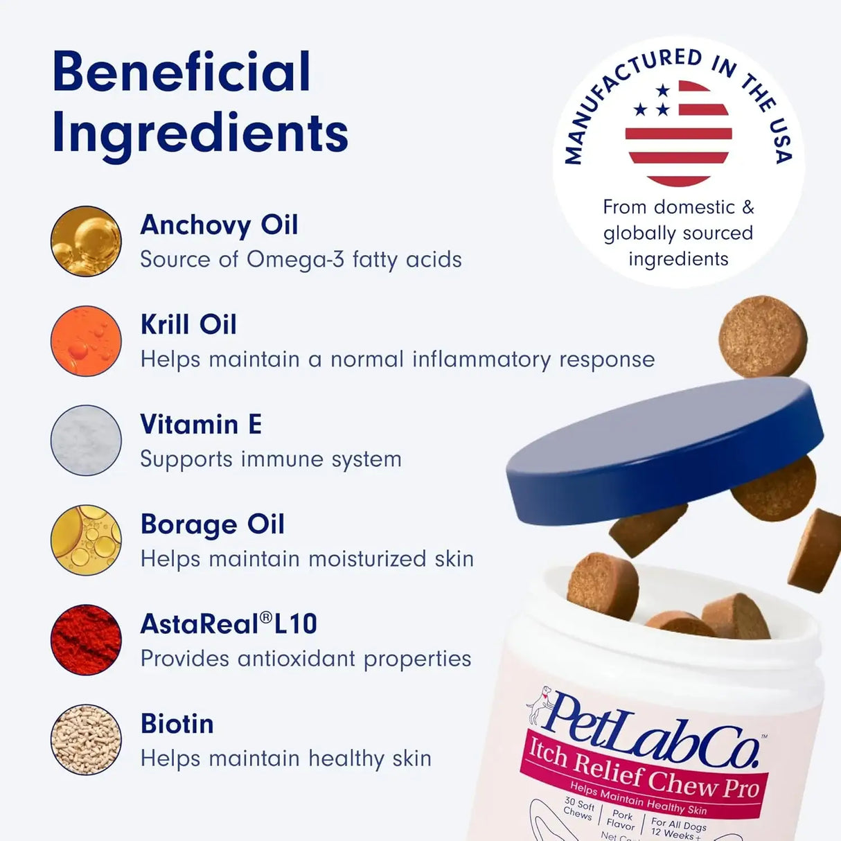 PETLAB CO. - PetLab Co. Itch Relief Chew Pro Pork 30 Masticables - The Red Vitamin MX - Remedios Para La Picazón De Perros - {{ shop.shopifyCountryName }}